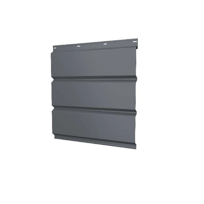 Софит металлический без перфорации 0,45 PE с пленкой RAL9006 бело-алюминиевый