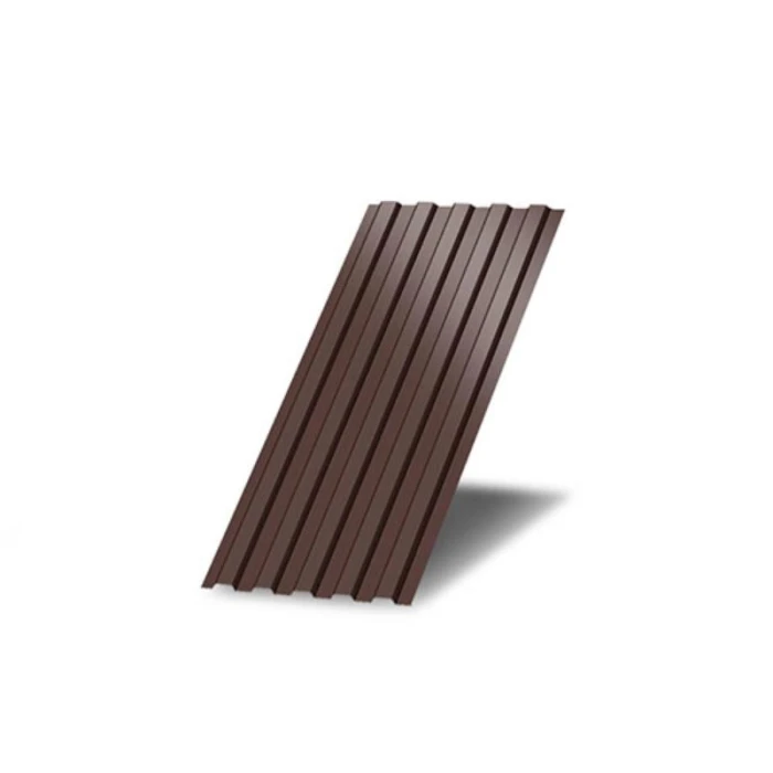 Профнастил C8 600х0.55 Окрашенный RAL 8017